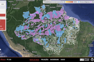 Floresta em risco "prevê" desmatamento na Amazônia