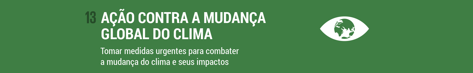 ODS 13: ação contra a mudança global do clima